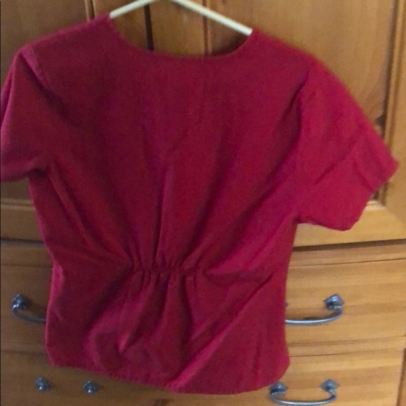 Red scrub top - Picture 2 of 2